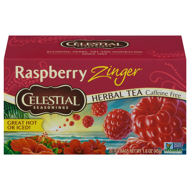 CELESTIAL RASPBERRY ZINGER TEA [20 BAGS]
