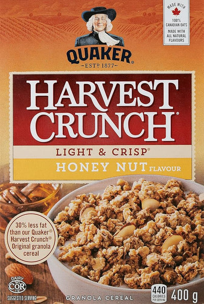 QUAKER HARVEST CRUNCH LT HONEY [400 G]