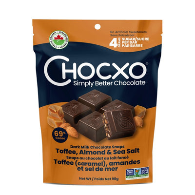 CHOCXO ALMOND TOFFEE CHOC SNAPS [98 G]