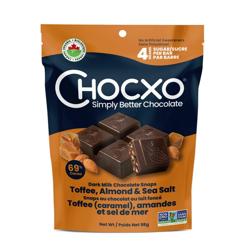 CHOCXO ALMOND TOFFEE CHOC SNAPS [98 G]