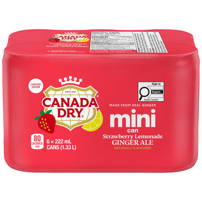 CANADA DRY MINI STRAW LEMONADE [6 PACK]