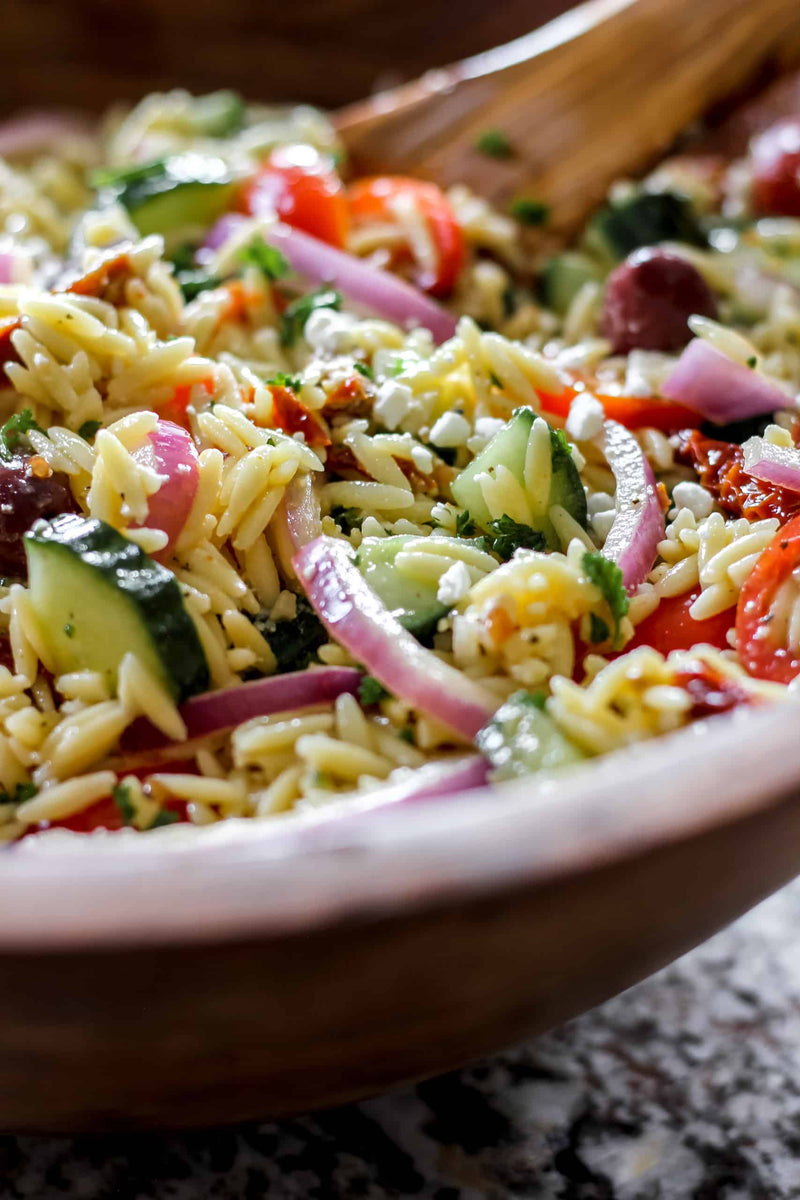 SUNDRIED TOMATO & VEGGIE ORZO SALAD