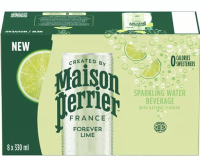 PERRIER LIME SPARKLING WATER [8 PK]