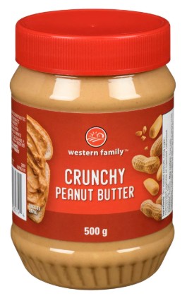 WESTERN FAMILY ORG CRUNCHY PEANUT BUTTER [500 g]
