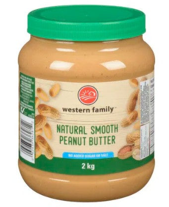 WESTERN FAMILY NAT SMOOTH PEANUT BUTTER [2 kg]