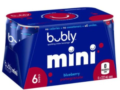 BUBLY MINI BLUEBERRY POMEGRANATE [6 X222ml]