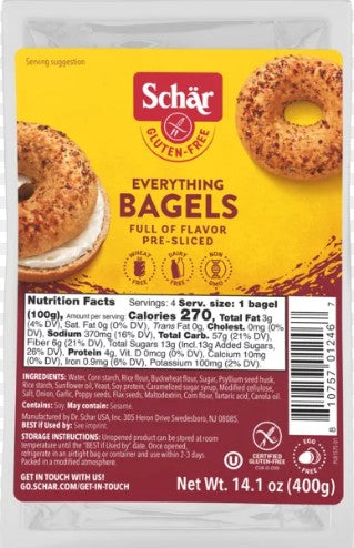 SCHAR GF BAGELS EVERYTHING [400 G]