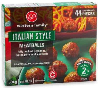 WESTERN FAMILY ITALIAN BEEF MEAT MEATBALLS [680 G]