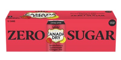 CANADA DRY O SUGAR STRAW LEM [12 PACK]