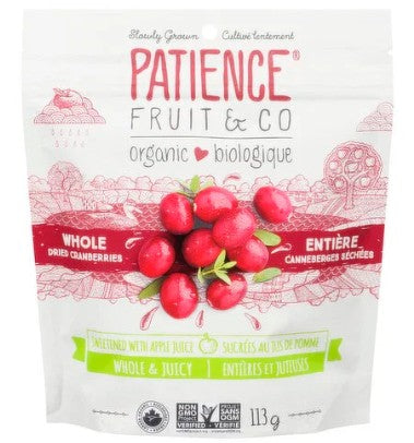 PATIENCE WHOLE DRIED CRANBERRIES [113 g]