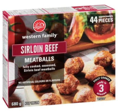 WESTERN FAMILY SIRLOIN BEEF MEAT MEATBALLS [852 G]