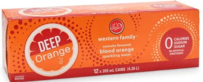 WESTERN FAMILY DEEP ORANGE WATER [12 pkg]