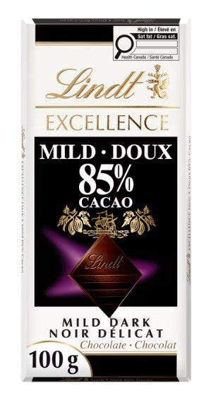 LINDT BAR MILD 85%  COCOA [100 G]