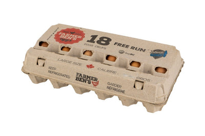 FARMER BENS 18PK FREE RUN LARGE EGGS [18 S]