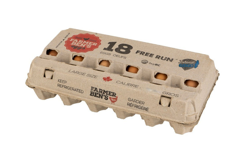FARMER BENS 18PK FREE RUN LARGE EGGS [18 S]