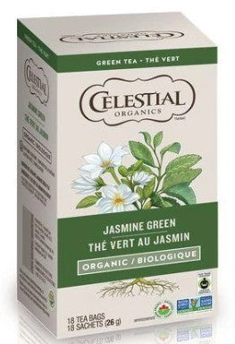 CELESTIAL ORGANICS JASMINE GREEN TEA [18 BAGS]