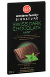 WESTERN FAMILY SWISS DARK CHOCOLATE MINT BAR [100 G]