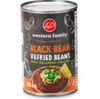 WESTERN FAMILY REFRIED BLACK BEAN JALAPENO [398 ML]
