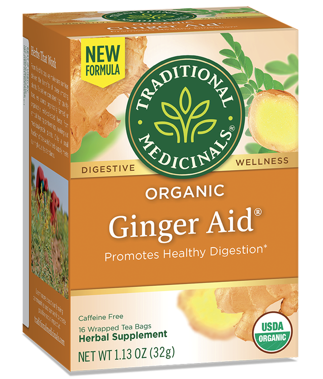 TRADITIONAL MED GINGER AID TEA [16 BAGS]