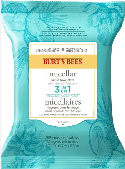 BURTS BEES MICELLAR WIPES [30 S]