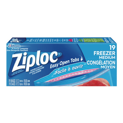 ZIPLOC MEDIUM FREEZER BAGS [19 BAGS]