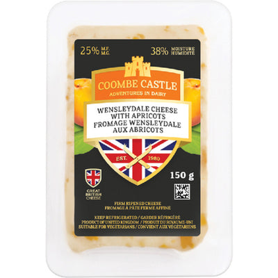 COOMBE CASTLE WENSLEYDALE CHEESE with Apricots, 150 g