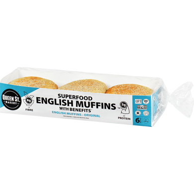 QUEEN ST ENGLISH MUFFINS ORIG [480 G]