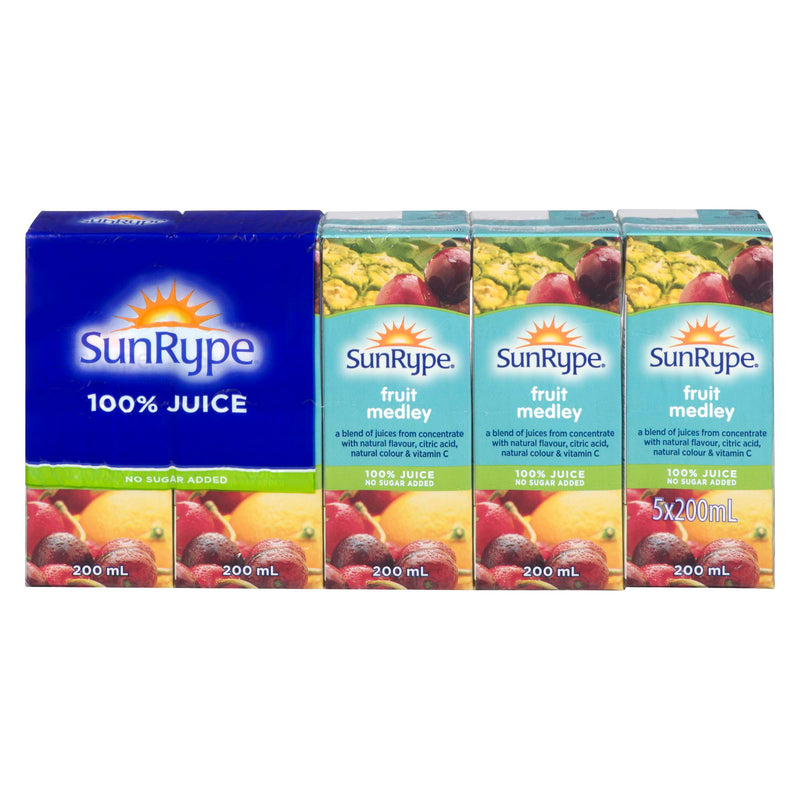 SUNRYPE 100%  FRUIT MED JUICE [5 X200M]