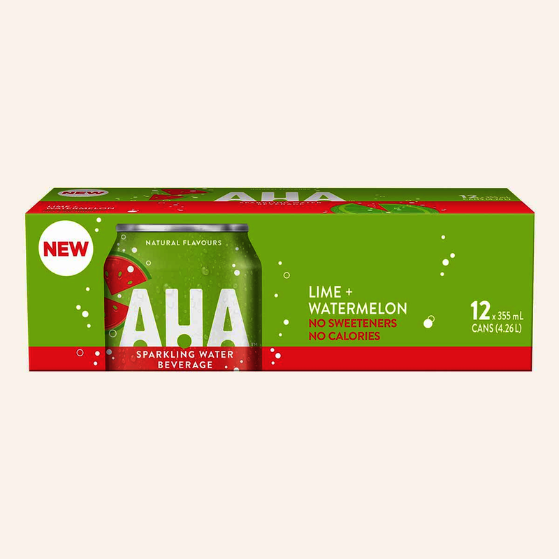 AHA LIME MELON SODA WATER [12 pkg]