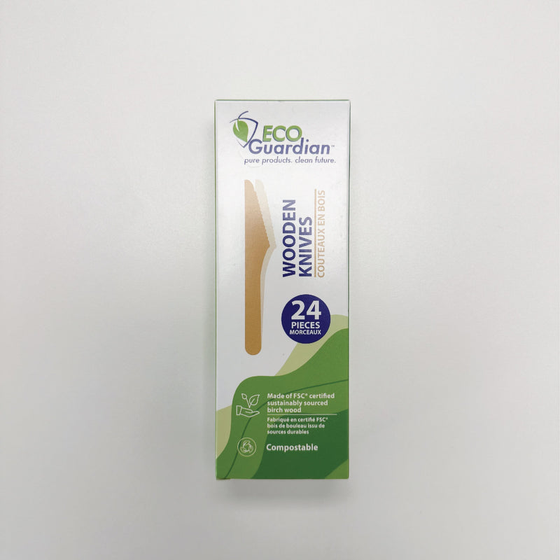ECO GUARDIAN Wooden Knives, 24pk