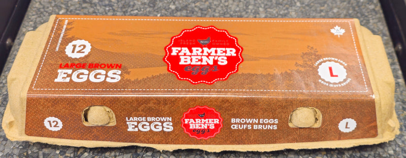 FARMER BENS LARGE BROWN EGGS [1 DOZ]