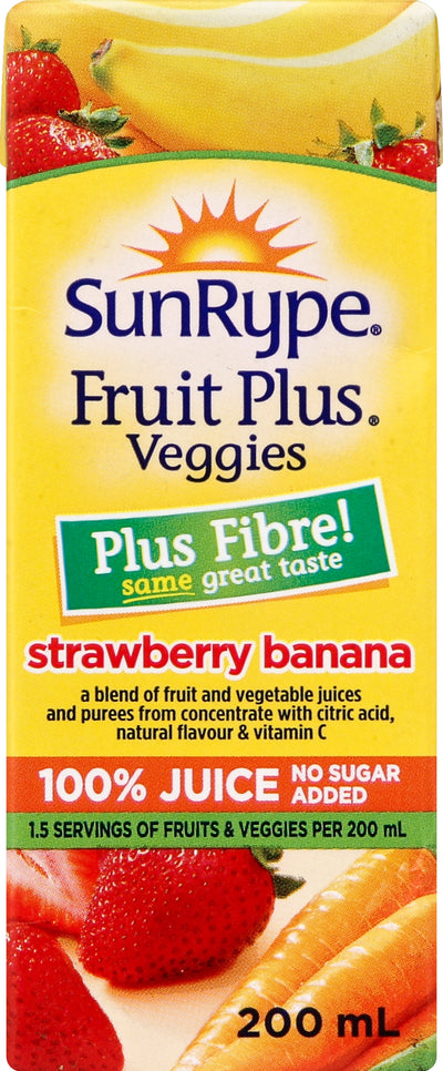 SUNRYPE FRUIT VEG STRAW BAN. [5 x200M]