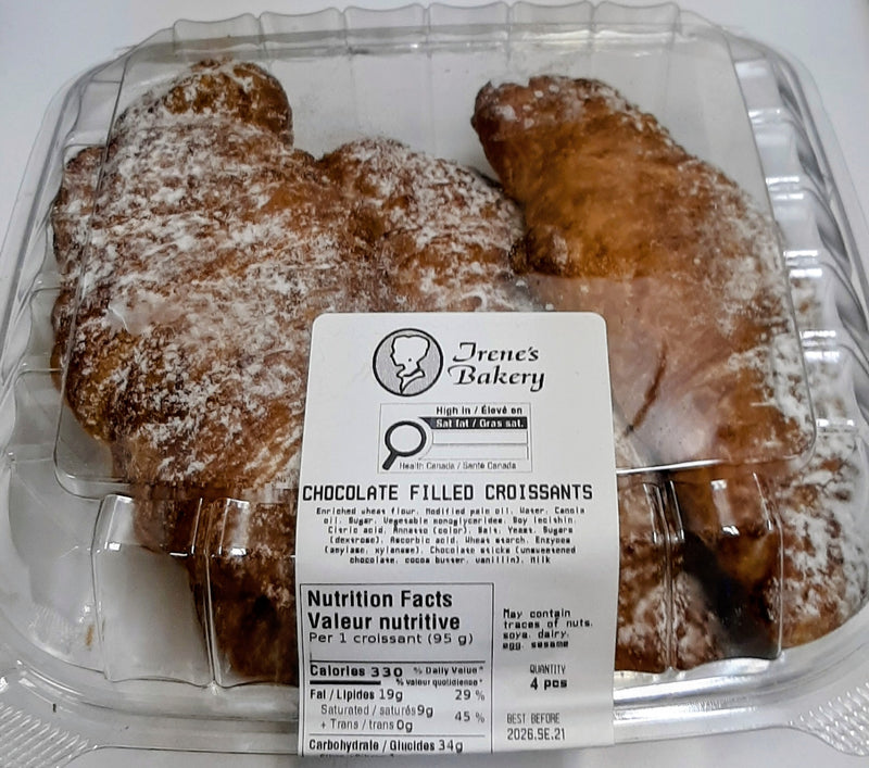 IRENES CHOCOLATE CROISSANTS [4 pcs]