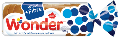 WONDER WHITE + FIBRE BREAD [570 G]