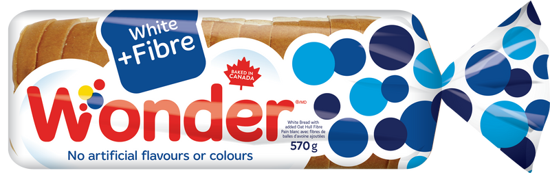 WONDER WHITE + FIBRE BREAD [570 G]