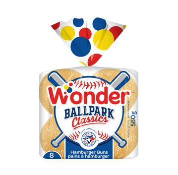 WONDER BALLPARK HAMBURGER BUNS [8 PACK]