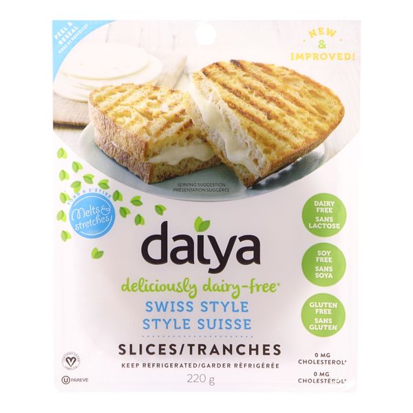 DAIYA CHEEZE SLICES Swiss Style, 220g