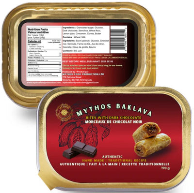 MYTHOS BAKLAVA BITES DRK CHOC [170 g]