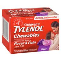 TYLENOL CHILD CHEWABLE GRAPE [20 S]