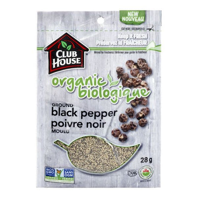 CLUB HOUSE ORG BLK GROUND PEPP [28 G]