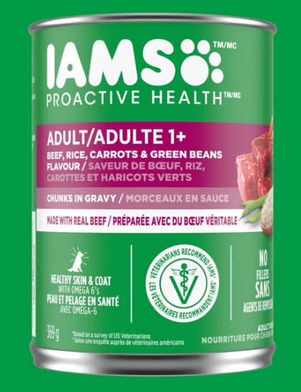 IAMS BEEF VEG & RICE DOG FOOD [369 g]