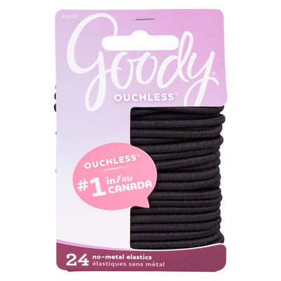 GOODY THICK BLACK O/L ELASTICS [24 S]