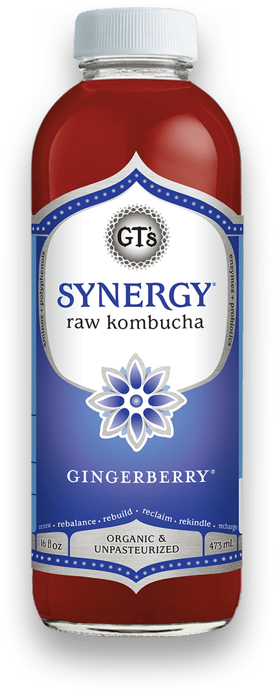 GT'S SYNERGY RAW ORGANIC KOMBUCHA Gingerberry, 480ml