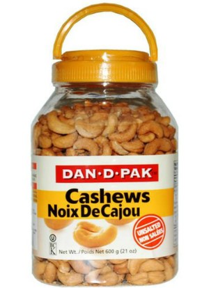 DAN-D-PAK UNSALTED CASHEWS [600 G]