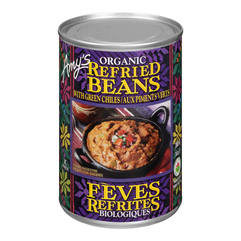 AMYS REFRIED BEANS W/ CHILIS [398 ML]