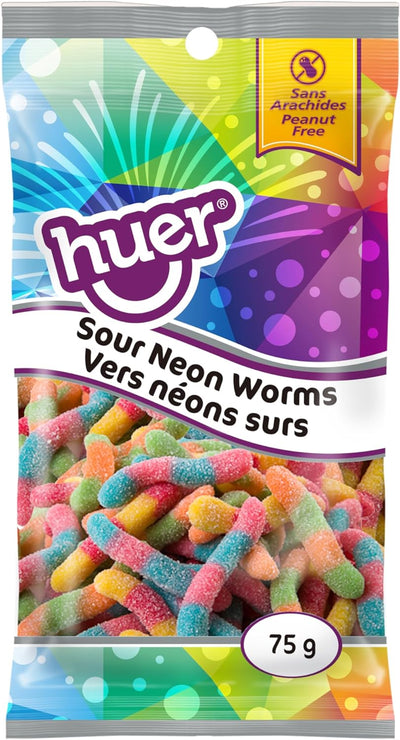 HUER SOUR NEON WORMS [75 G]