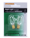SYLVANIA NIGHT LIGHT BULB Clear, 2pk