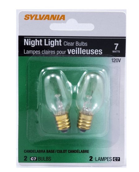 SYLVANIA NIGHT LIGHT BULB Clear, 2pk