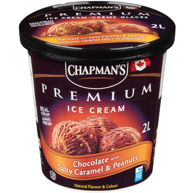 CHAPMANS CHOC /CARMEL ICECREAM [2 L]