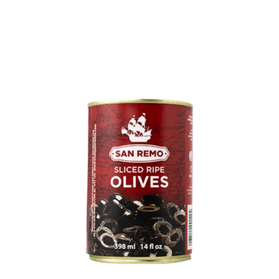 SAN REMO SLICED BLACK OLIVES [398 ML]